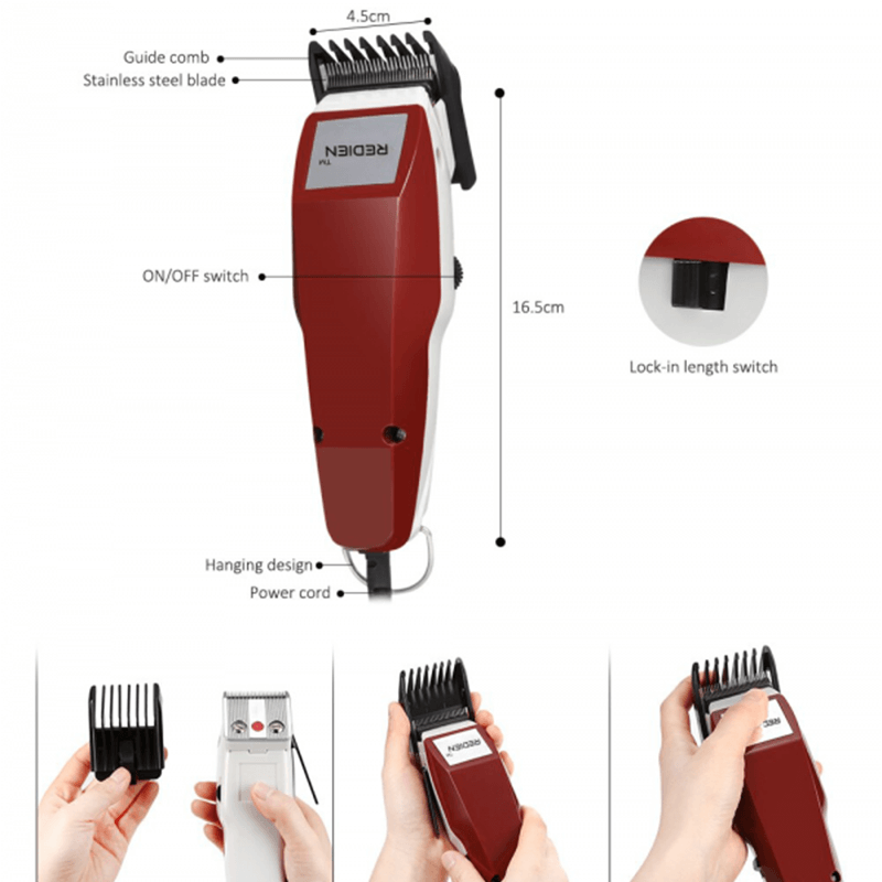 Rechargeable Hair Trimmer – Redien RN-8114 - Image 4