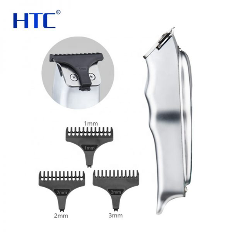 HTC Rechargeable LED display metal Hair Clipper Professional Hair Trimmer With Carbon Steel Cutter Head AT-179 - Image 4