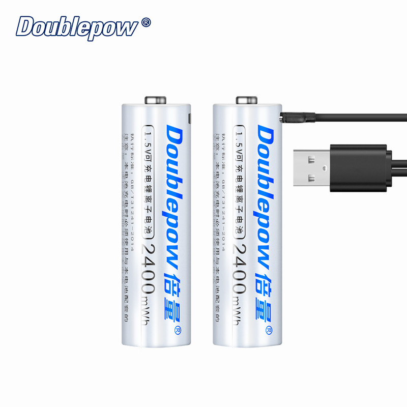Doublepow Micro USB 1.5V AA Lithium Battery for Toy Car Wireless Mouse 2pices pack - Image 3