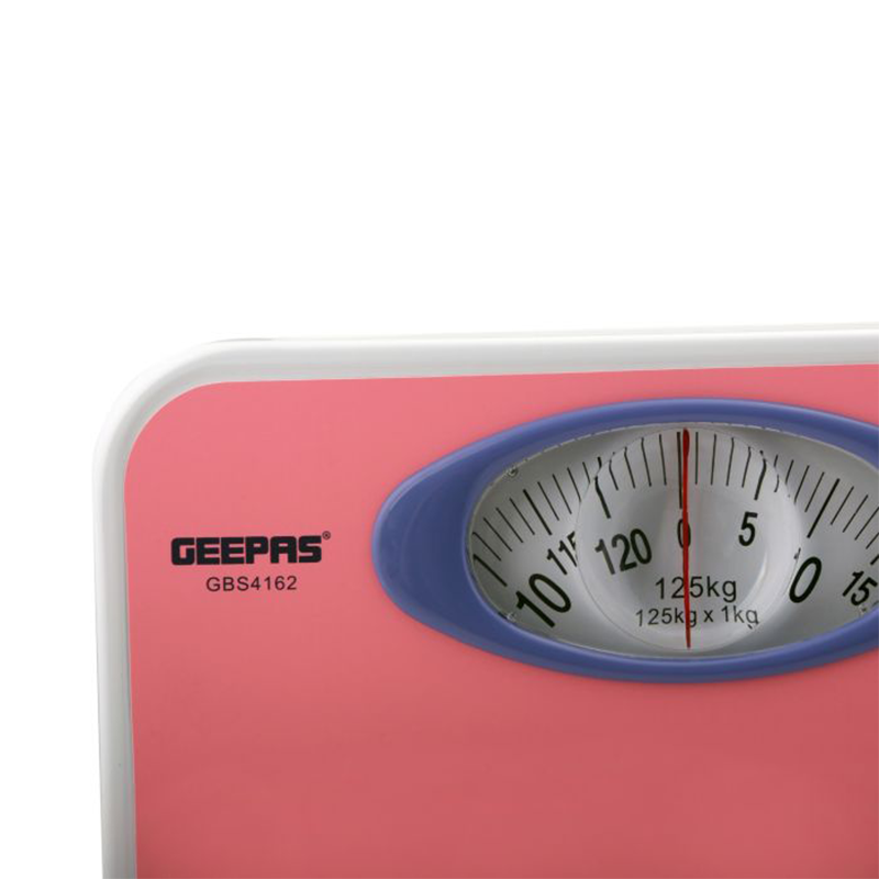 Geepas Weighing Scale - Analogue Manual Mechanical Weighing Machine For Human Bodyweight Machine, 125Kg Capacity, Bathroom Scale, Large Rotating Dial, Compact - Image 2